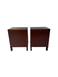 Art Deco Nightstands by Max Coini, Solid Walnut, Dutch Design, 1920s